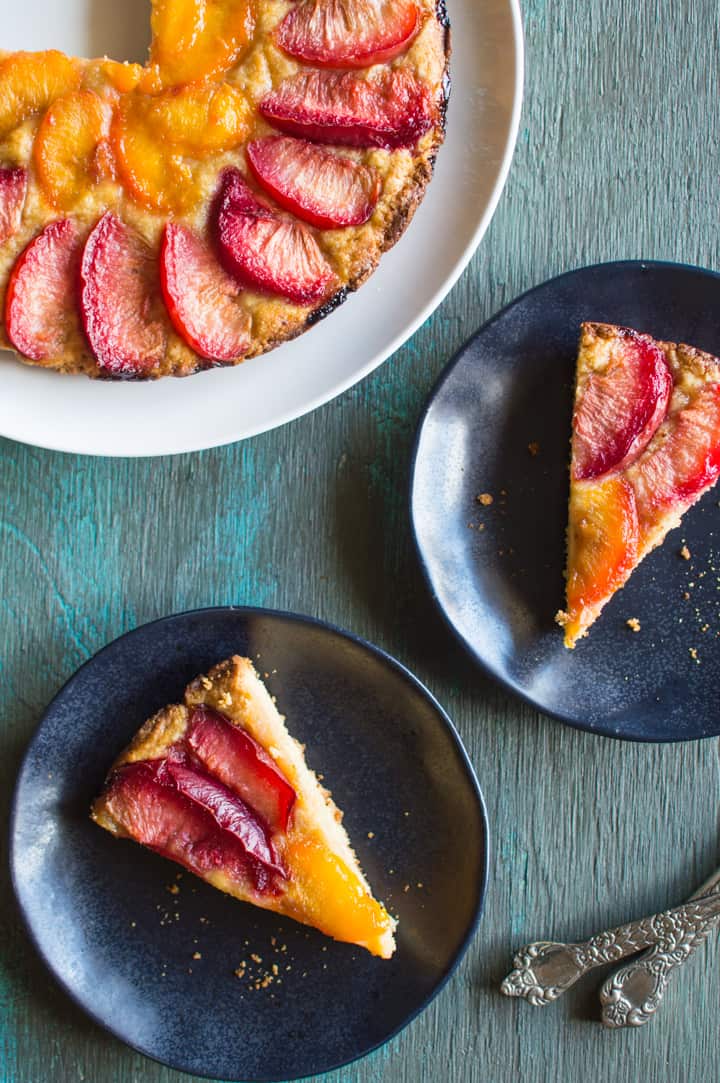 Gluten-Free Pluot Torte - easy dairy-free dessert that's made in one bowl! healthynibblesandbits.com