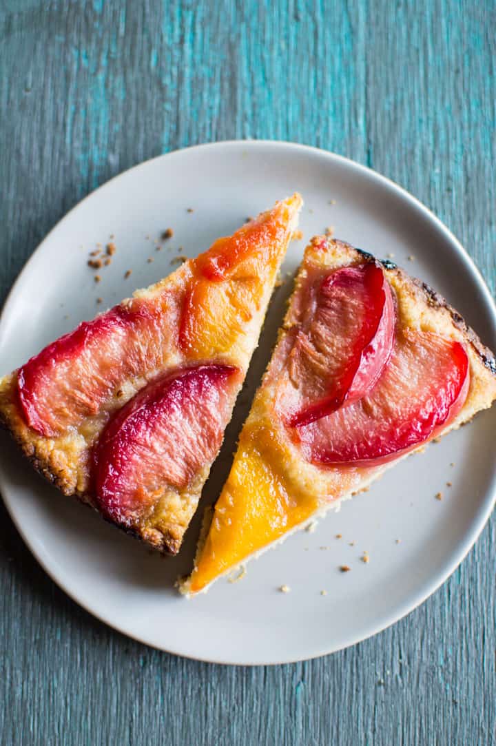 Gluten-Free Pluot Torte - easy dairy-free dessert that's made in one bowl! healthynibblesandbits.com