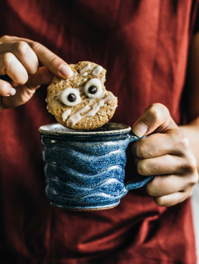 Vegan Butternut Squash Sugar Cookies - these easy gluten-free cookies are great for Halloween! | healthynibblesandbits.com