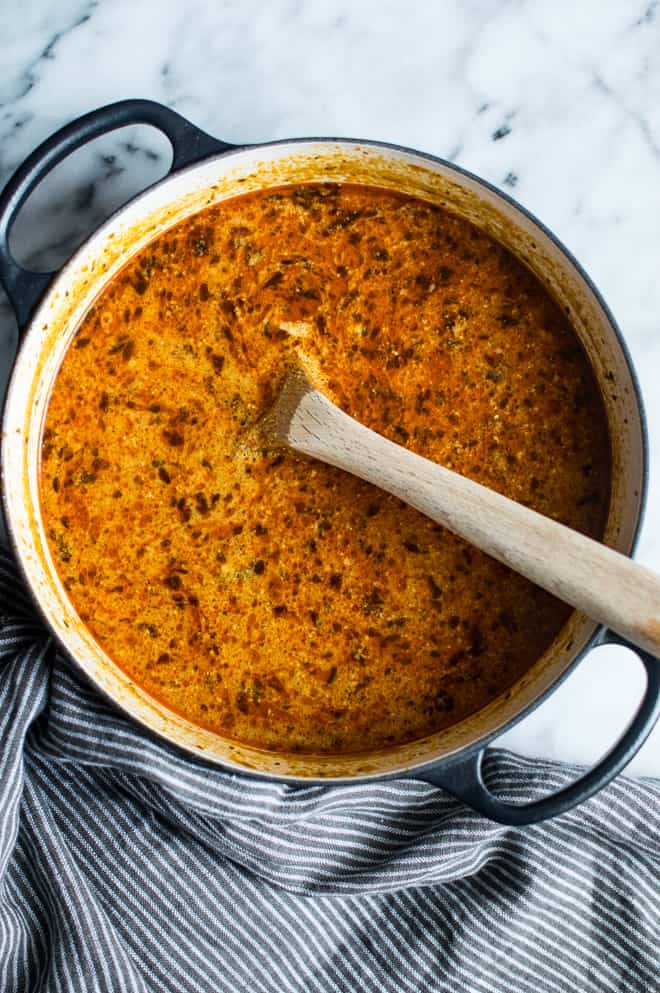 Curry Laksa with Tofu - a delicious, gluten-free dish to keep you warm in the winter! by Lisa Lin of Healthy Nibbles & Bits