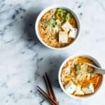 Curry Laksa with Tofu - a delicious, gluten-free dish to keep you warm in the winter! by Lisa Lin of Healthy Nibbles & Bits