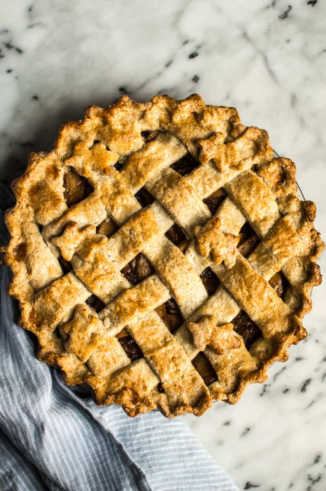 Gluten-Free Apple Pie with Coconut Sugar by Lisa Lin of Healthy Nibbles & Bits