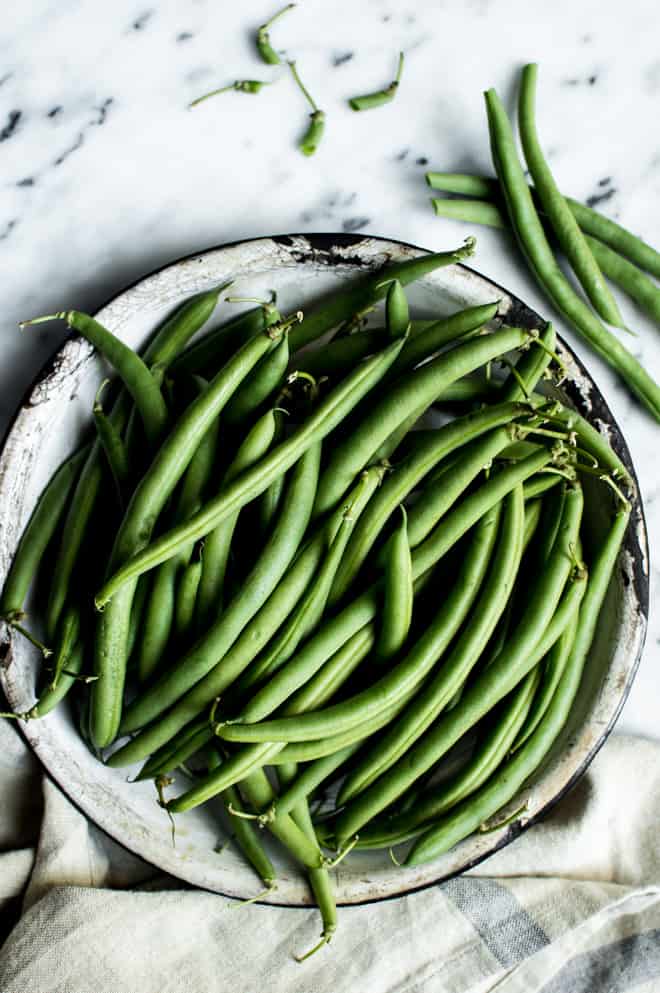 Miso Maple Green Beans with Bacon - an easy holiday side-dish for your holiday gatherings! by Lisa Lin of Healthy Nibbles & Bits