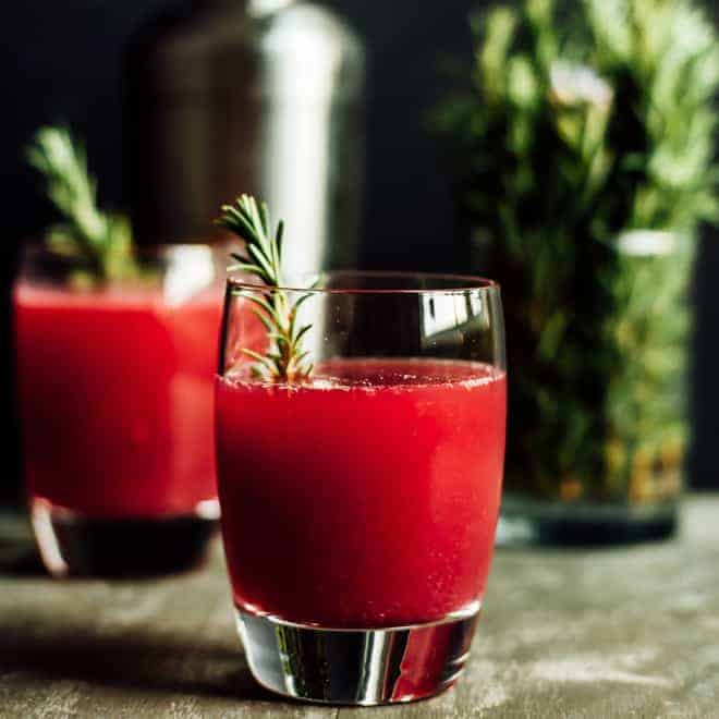 Pomegranate Apple Cider Spritzer - an easy party drink by Lisa Lin of Healthy Nibbles & Bits