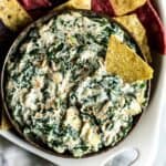 Vegan Spinach Artichoke Dip by Lisa Lin of Healthy Nibbles & Bits