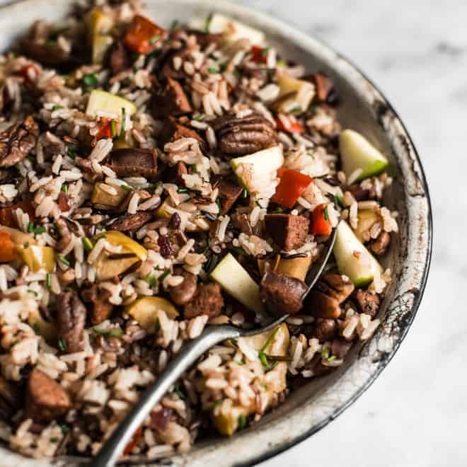 Chorizo And Apple Rice Salad Healthy Nibbles By Lisa Lin