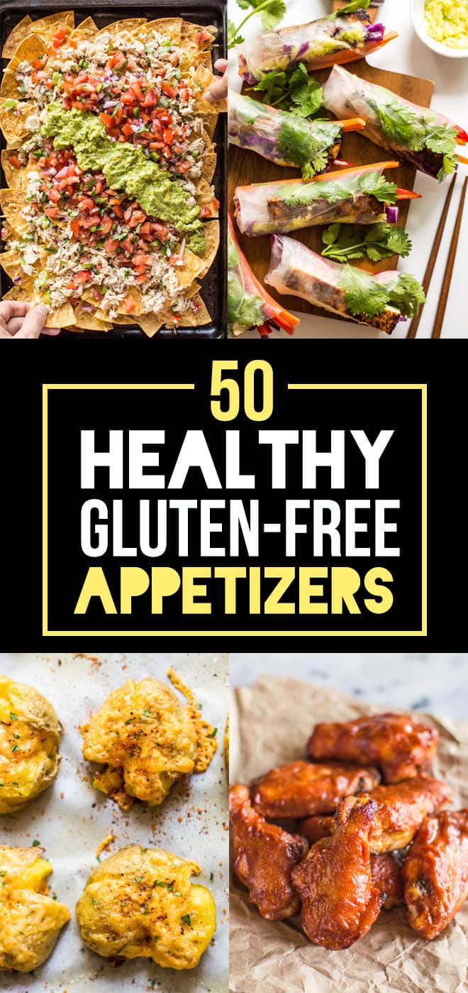 50 Healthy Gluten-Free Appetizers - delicious bites that are perfect for game day or your next party! | healthynibblesandbits.com