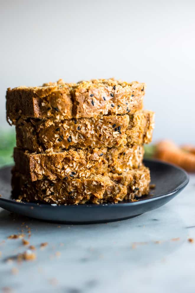 Carrot and Zucchini Olive Oil Cake - easy gluten free dessert! by Lisa Lin of healthynibblesandbits.com