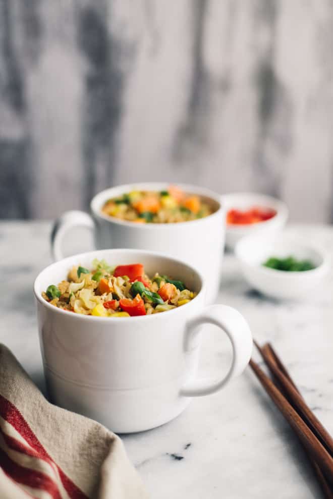 Gluten-Free Egg Fried Rice in a Mug