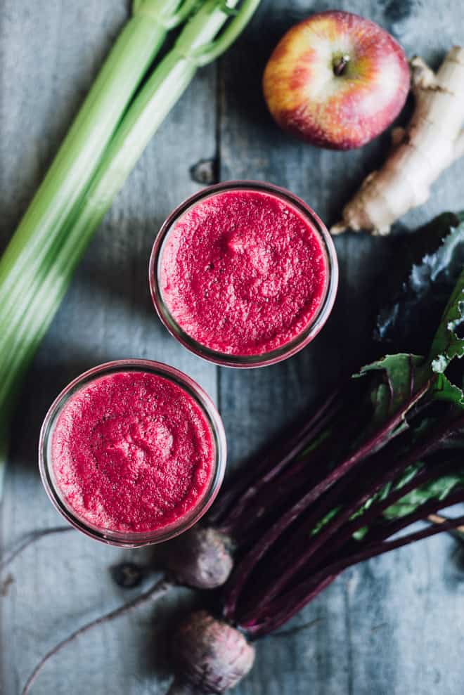 Simple 7-Ingredient Red Beet Smoothie | Healthy Nibbles by Lisa Lin