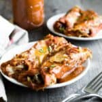 Easy Chicken Enchiladas - ready in 45 minutes and 8 ingredients! Perfect healthy weeknight meal! by @healthynibs