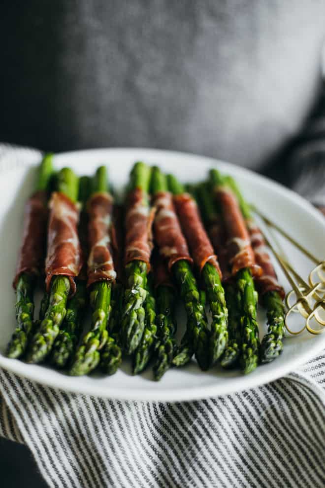 Dry Coppa Wrapped Asparagus - easy appetizer ready in 15 minutes and made with just 5 ingredients!