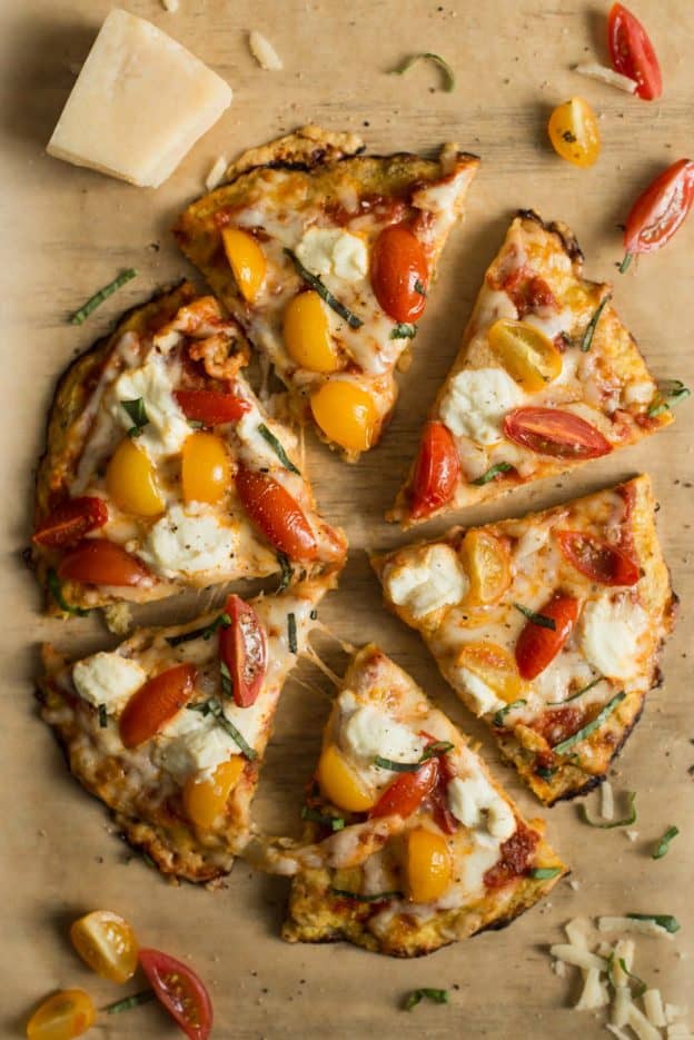 Three Cheese Plantain Crust Pizza | Healthy Nibbles by Lisa Lin