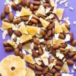 Tropical Delight Trail Mix + 4 Easy Trail Mix Recipes with Almonds - here's 4 healthy snacks that you can make at home! They're gluten free and take only 30 minutes to prepare! by @healthynibs