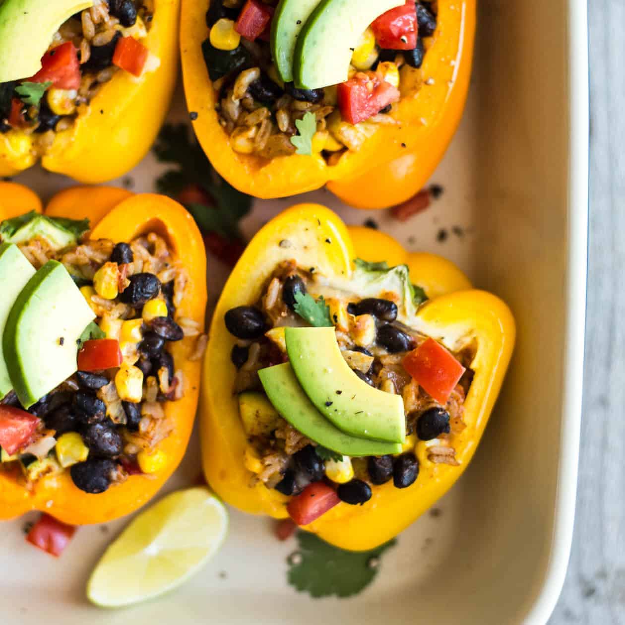 Mexican Rice Stuffed Peppers