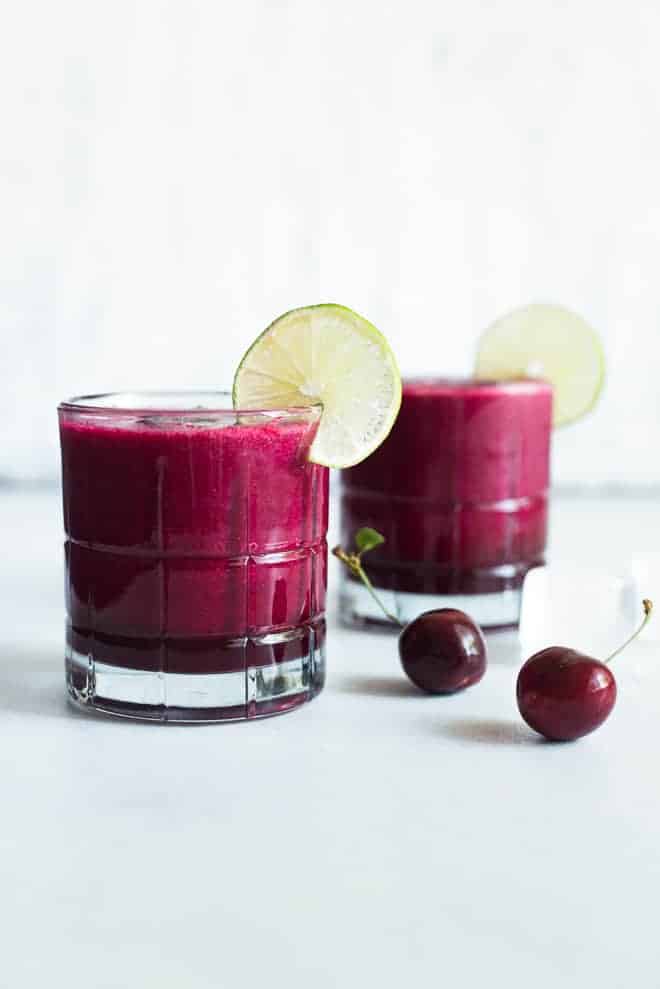 Cherry Lime Red Beet Smoothie - a simple, refreshing smoothie made with just 4 ingredients!