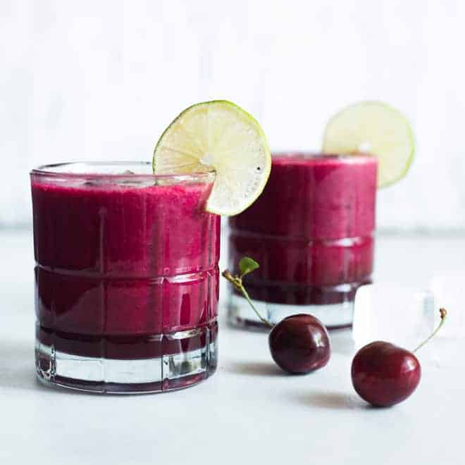 Cherry Lime Red Beet Smoothie | Healthy Nibbles by Lisa Lin