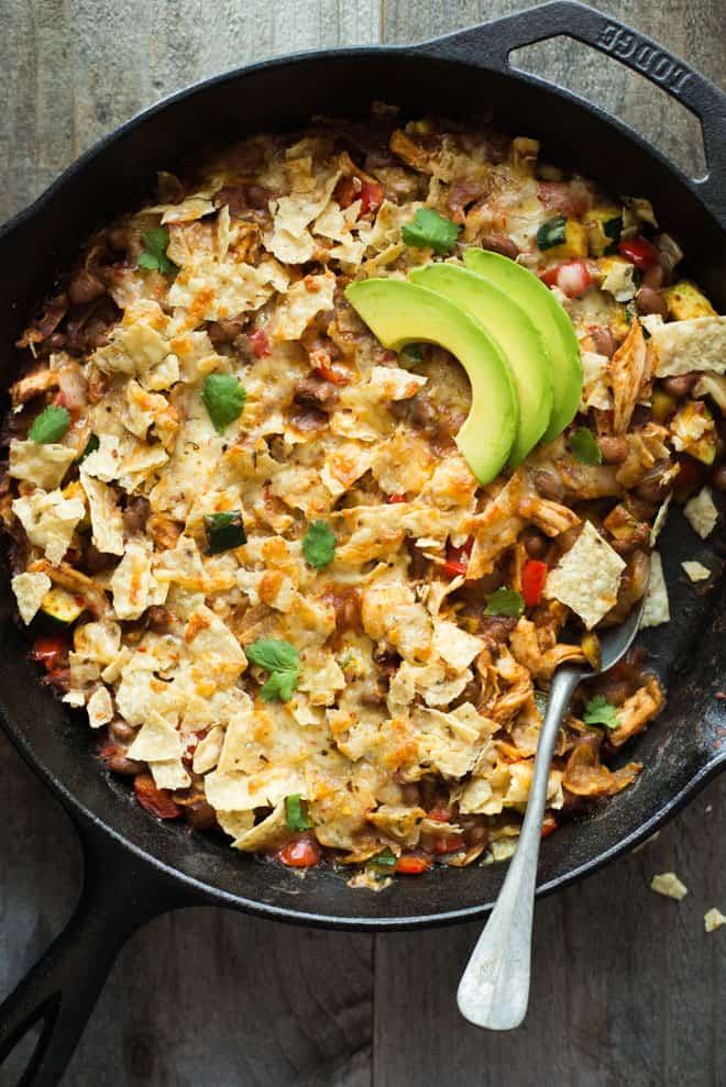 Chicken Chili Casserole - a hearty, budget-friendly dinner that is simple to make! @healthynibs