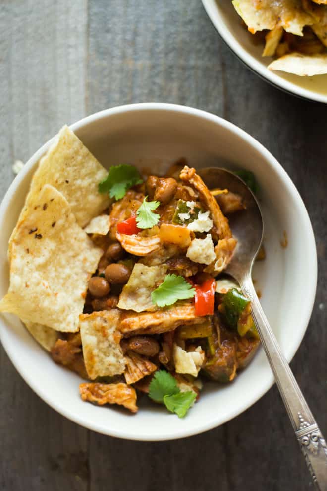 Chicken Chili Casserole - a hearty, budget-friendly dinner that is simple to make! @healthynibs