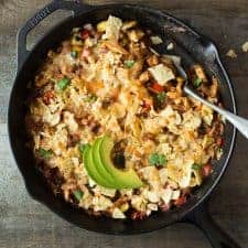 Chicken Chili Casserole - a hearty, budget-friendly dinner that is simple to make! @healthynibs