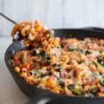 Chickpea Pasta with Smoked Mozzarella - this quick and easy vegetarian meal is perfect for weeknights. It's also gluten free! by @healthynibs