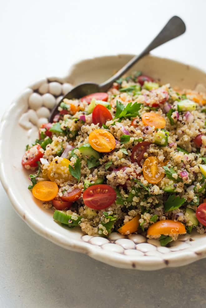 Quinoa Tabbouleh Salad | Healthy Nibbles & Bits