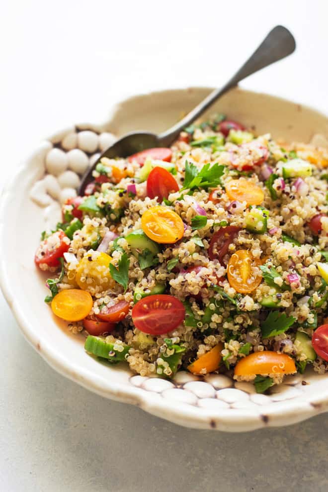 Quinoa Tabbouleh Salad | Healthy Nibbles by Lisa Lin