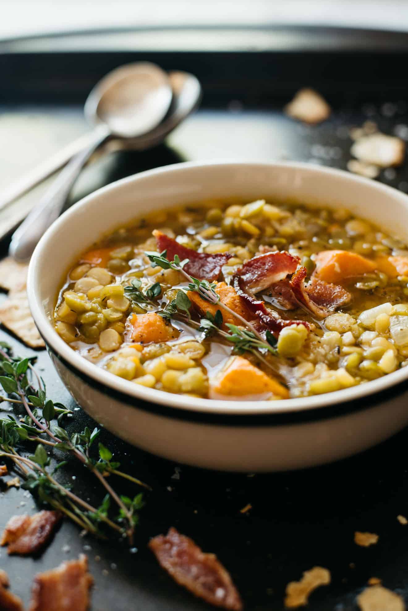 Split Pea Soup with Bacon | Healthy Nibbles