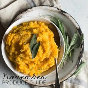 November Produce Guide - What's in season in November and recipe ideas on how to cook with the produce