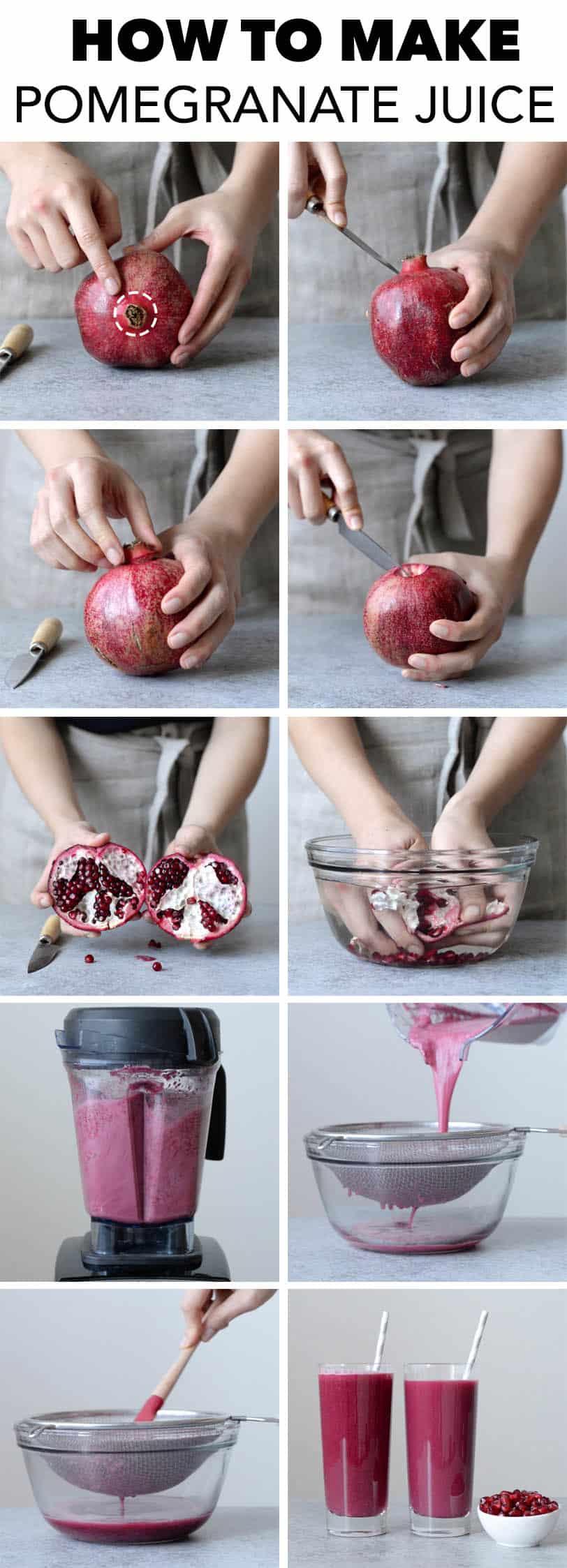 How to de-seed a pomegranate video