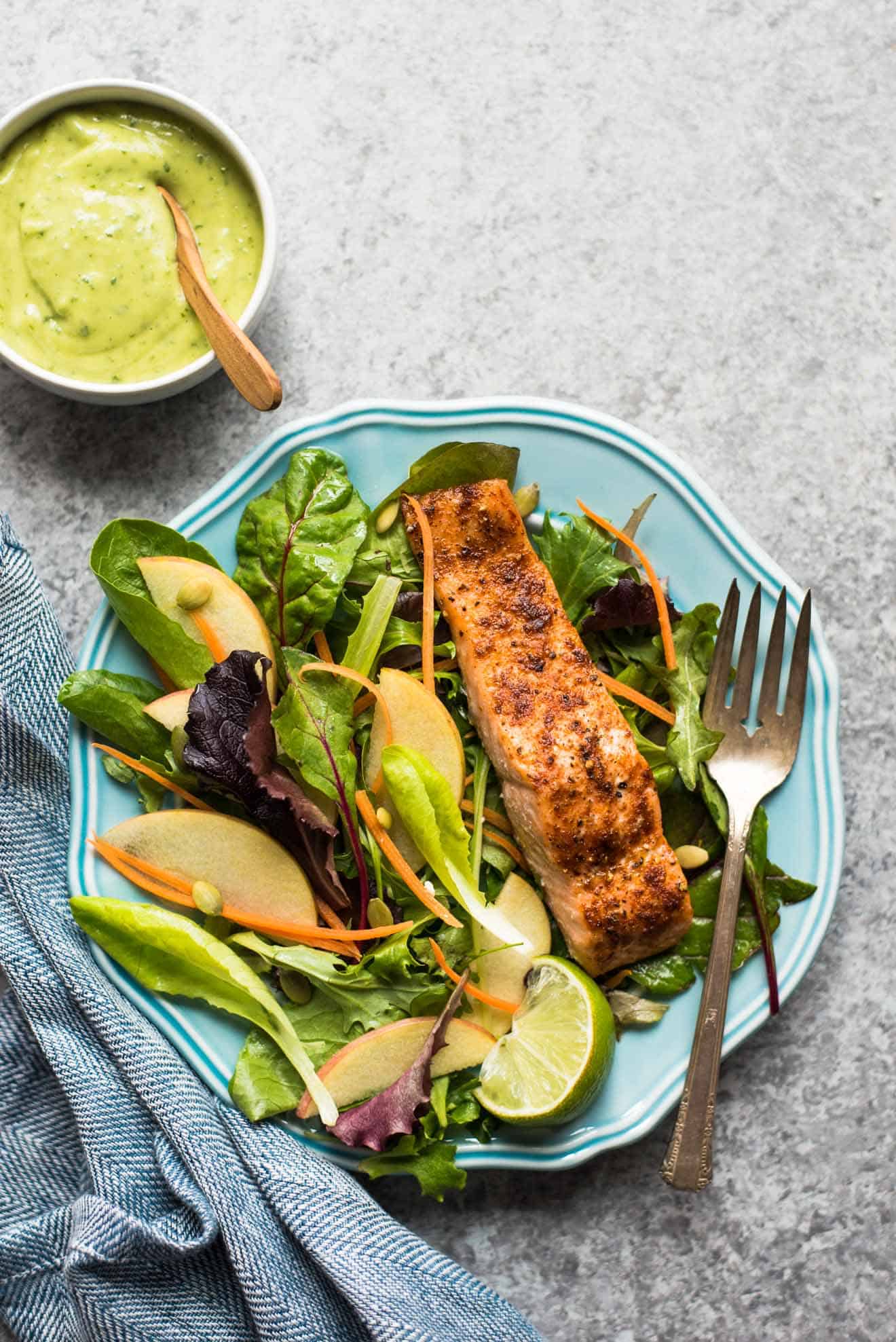 Cajun-Spiced Baked Salmon with Avocado Lime Sauce | Healthy Nibbles by ...