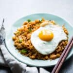 Kimchi Fried Rice - an easy, healthy dinner ready in just 20 minutes! by @healthynibs