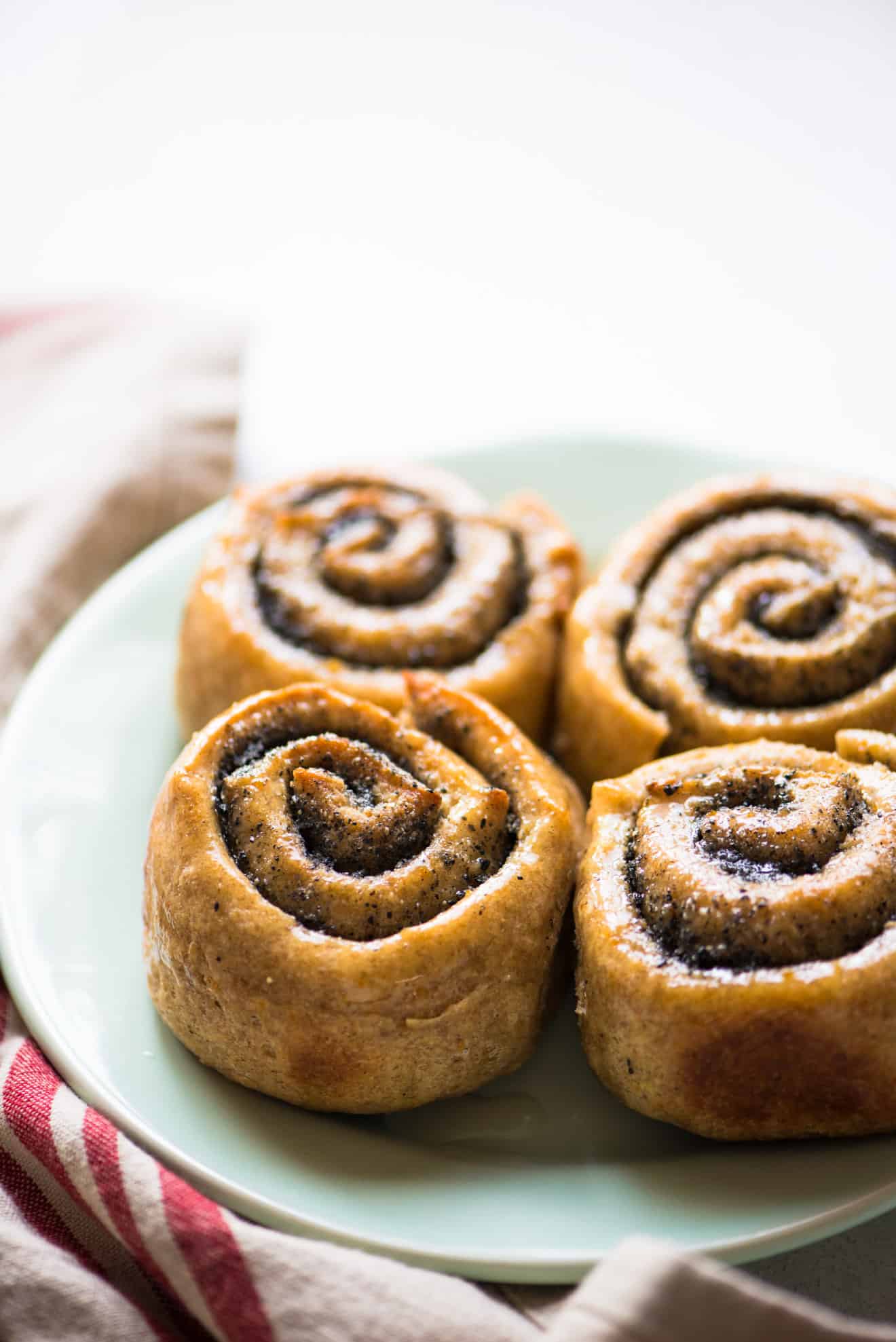 Vegan Black Sesame Rye Rolls - these light, fluffy rye rolls are easy to make and they contain much less sugar and butter than traditional rolls!