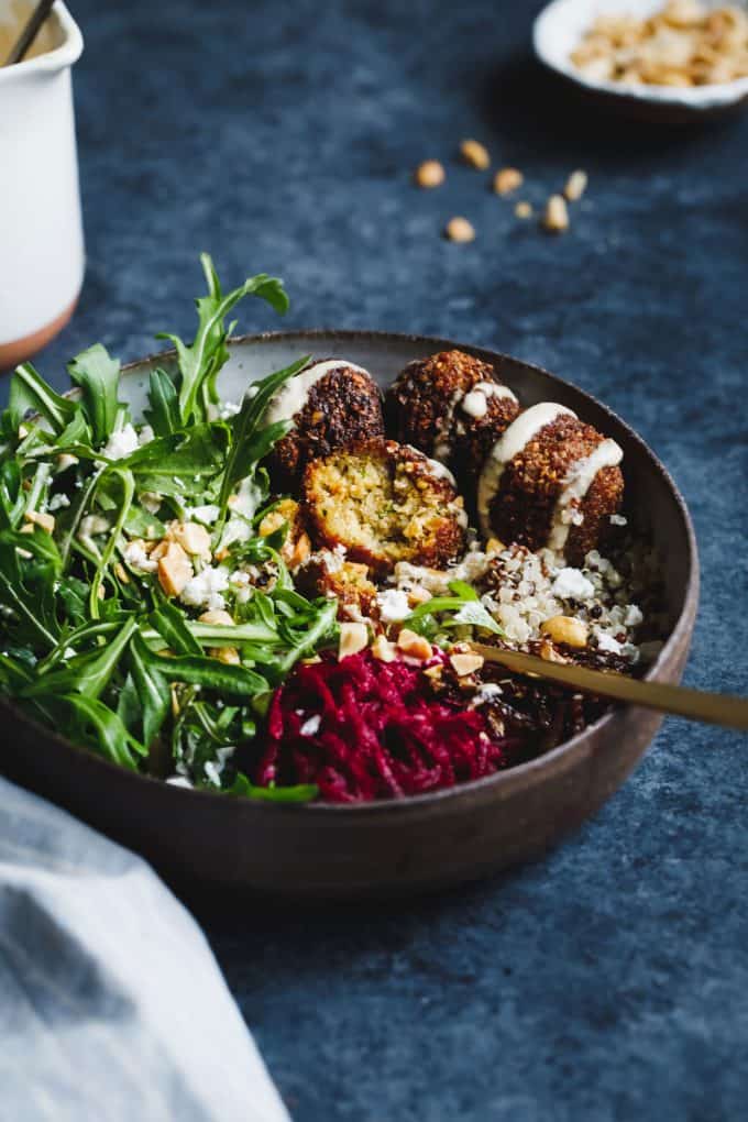 Butternut Squash Falafel Bowls (from Snixy Kitchen)