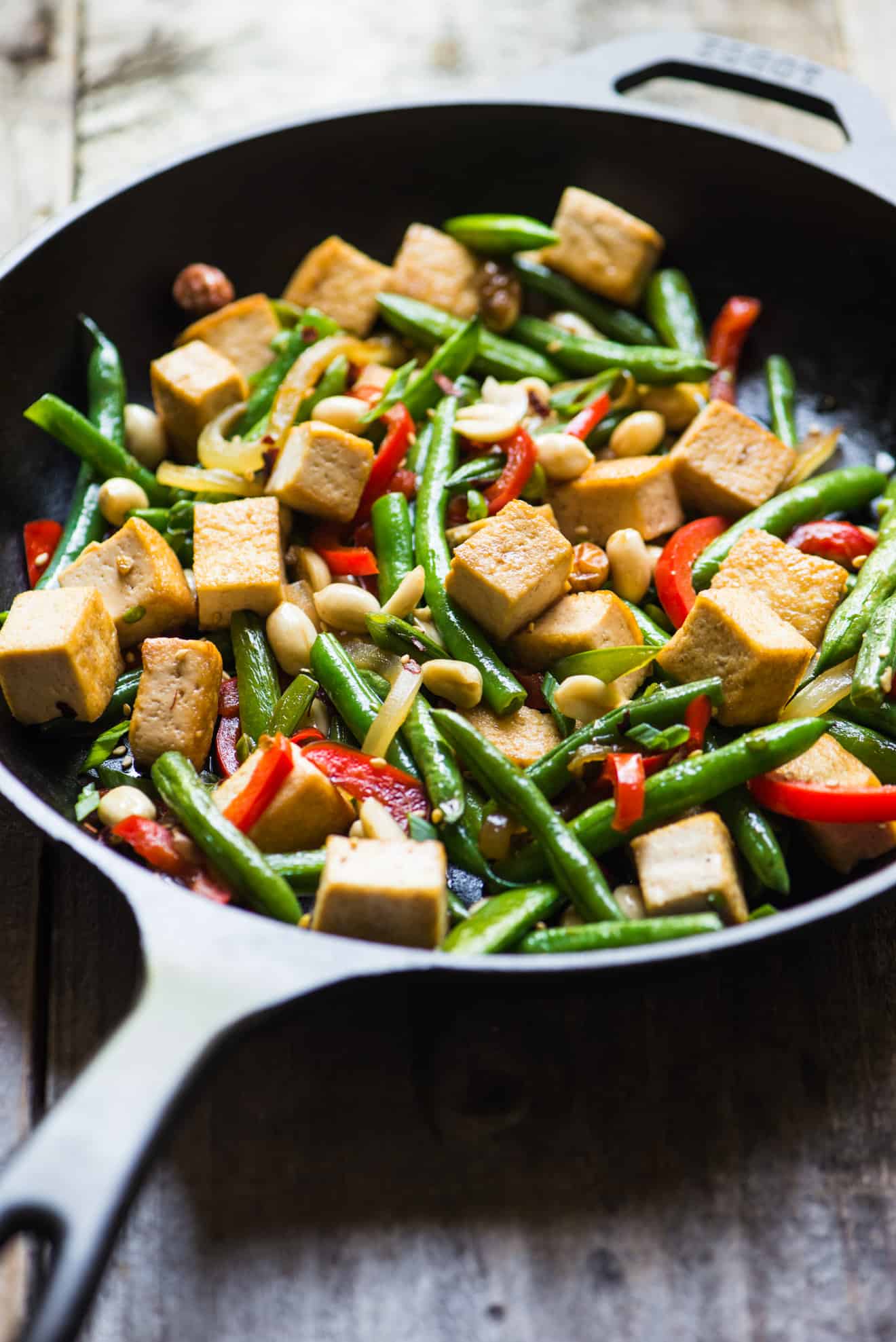 Kung Pao Tofu Stir Fry (Vegetarian) | Healthy Nibbles by Lisa Lin