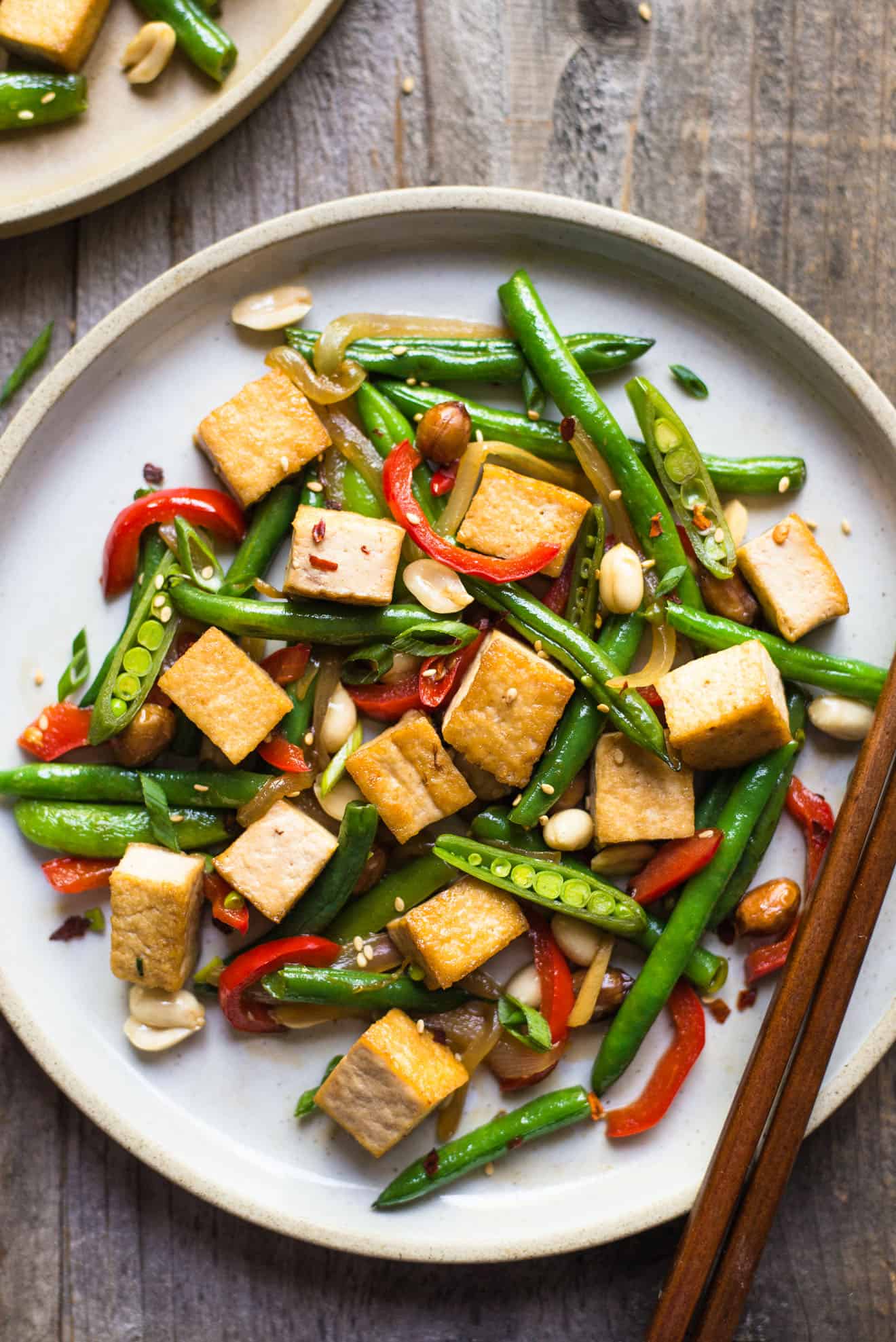 Kung Pao Tofu Stir Fry - easy and healthy stir fry that takes only 30 minutes to make!