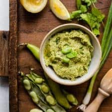Fava Bean Dip - a simple vegan dip that is great as a snack, spread for wraps or pastas!