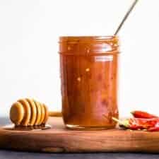 A healthier sweet chili sauce made with honey. It takes less than 10 minutes to prepare and it's great for stir fries or as a dipping sauce for appetizers!
