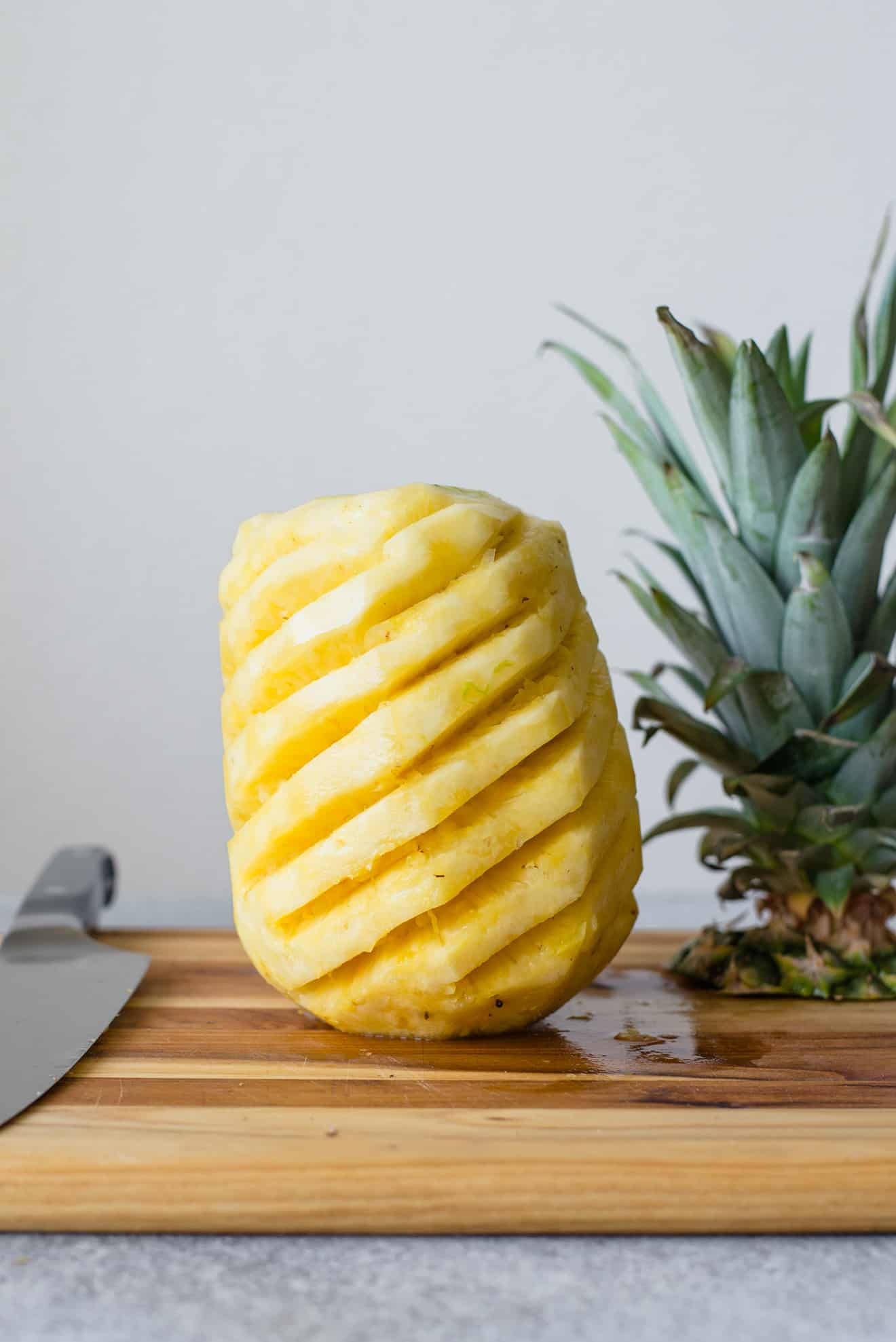 How to cut a pineapple: a step-by-step tutorial + video!
