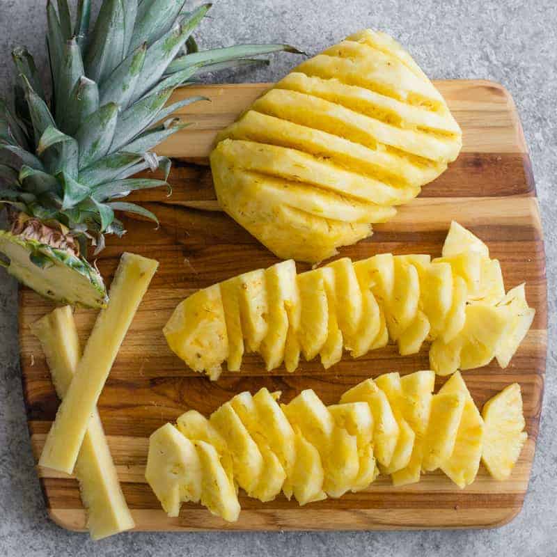 How to Cut A Pineapple (Step-By-Step With Video!) - A Beautiful Mess