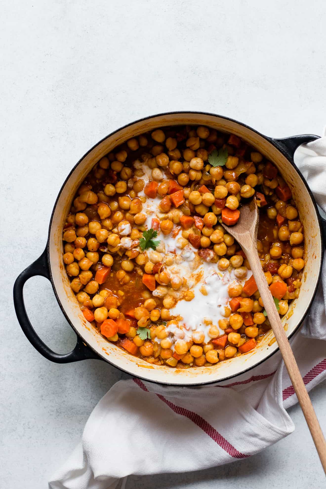 Curried Chickpeas with Mint and Cilantro Chutney (Vegan) | Healthy ...