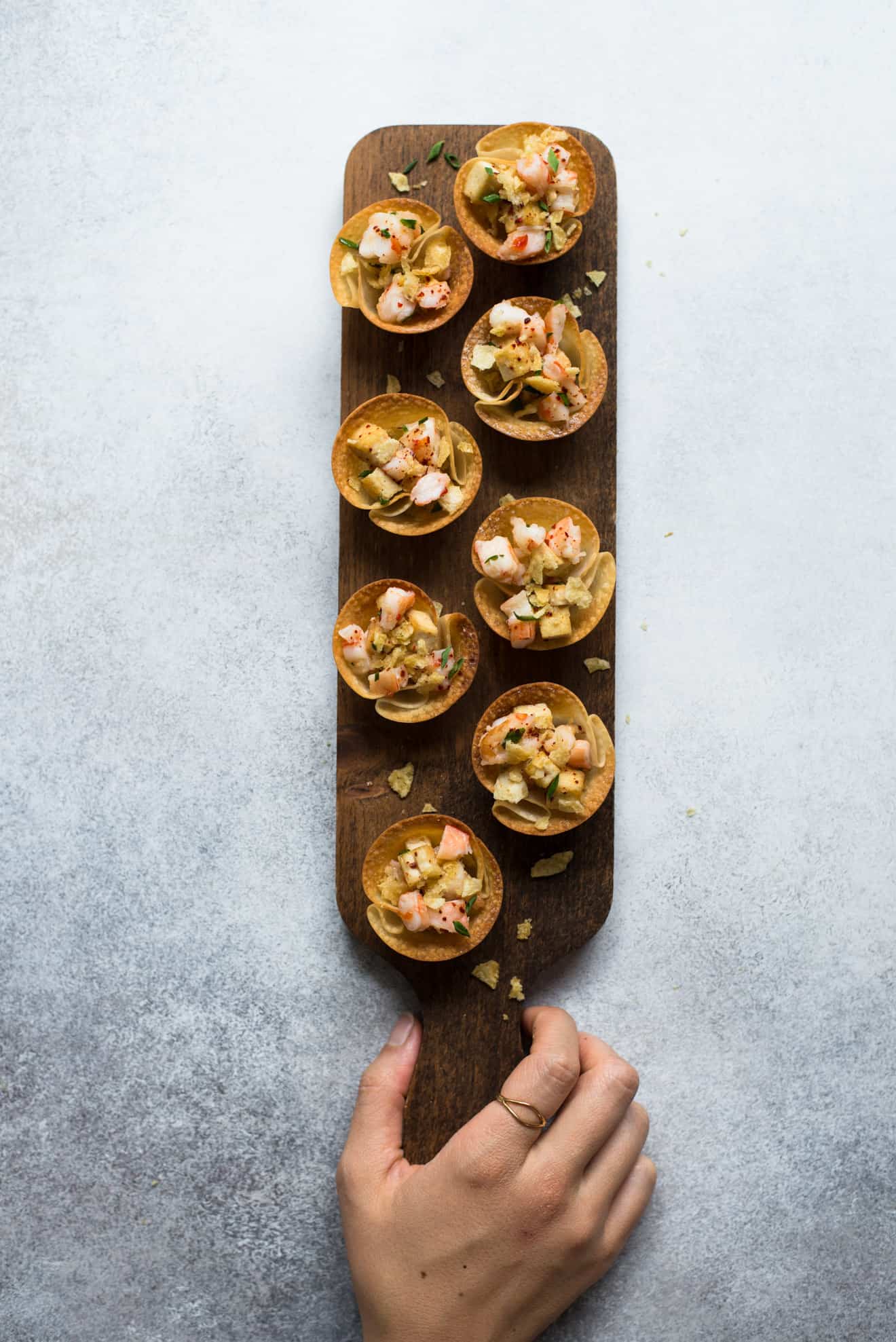 Sweet Chili Shrimp and Tofu Wonton Cups - 60