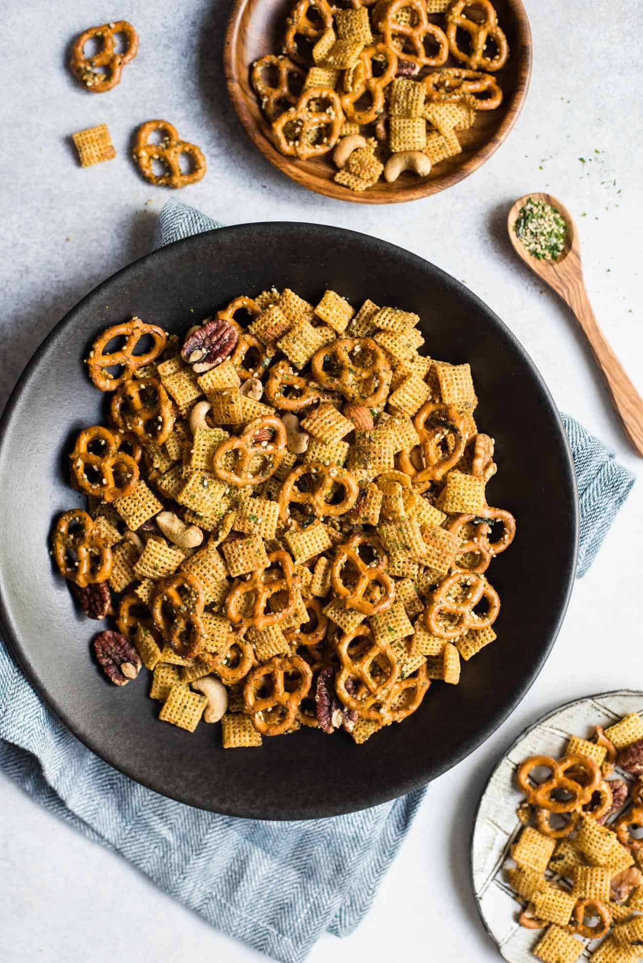 Browned Butter Furikake Chex Mix | Healthy Nibbles by Lisa Lin