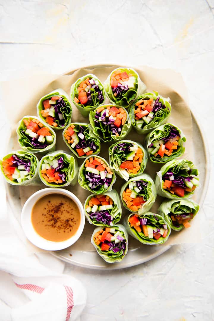 Fresh Vegan Vegetable Spring Rolls Recipe Healthy Nibbles