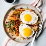 Pan-Fried Rice Noodles with Fried Eggs (Easy Vegetarian Recipe)