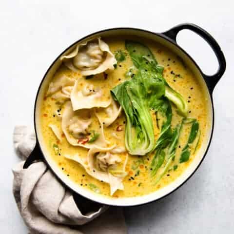 Yellow Curry Tofu Wonton Soup 咖喱雲吞 Healthy Nibbles Yellow Curry Tofu Wonton Soup 咖喱雲吞 Healthy Nibbles