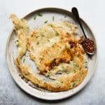 Extra Flaky Scallion Pancakes with step-by-step photos (vegan)