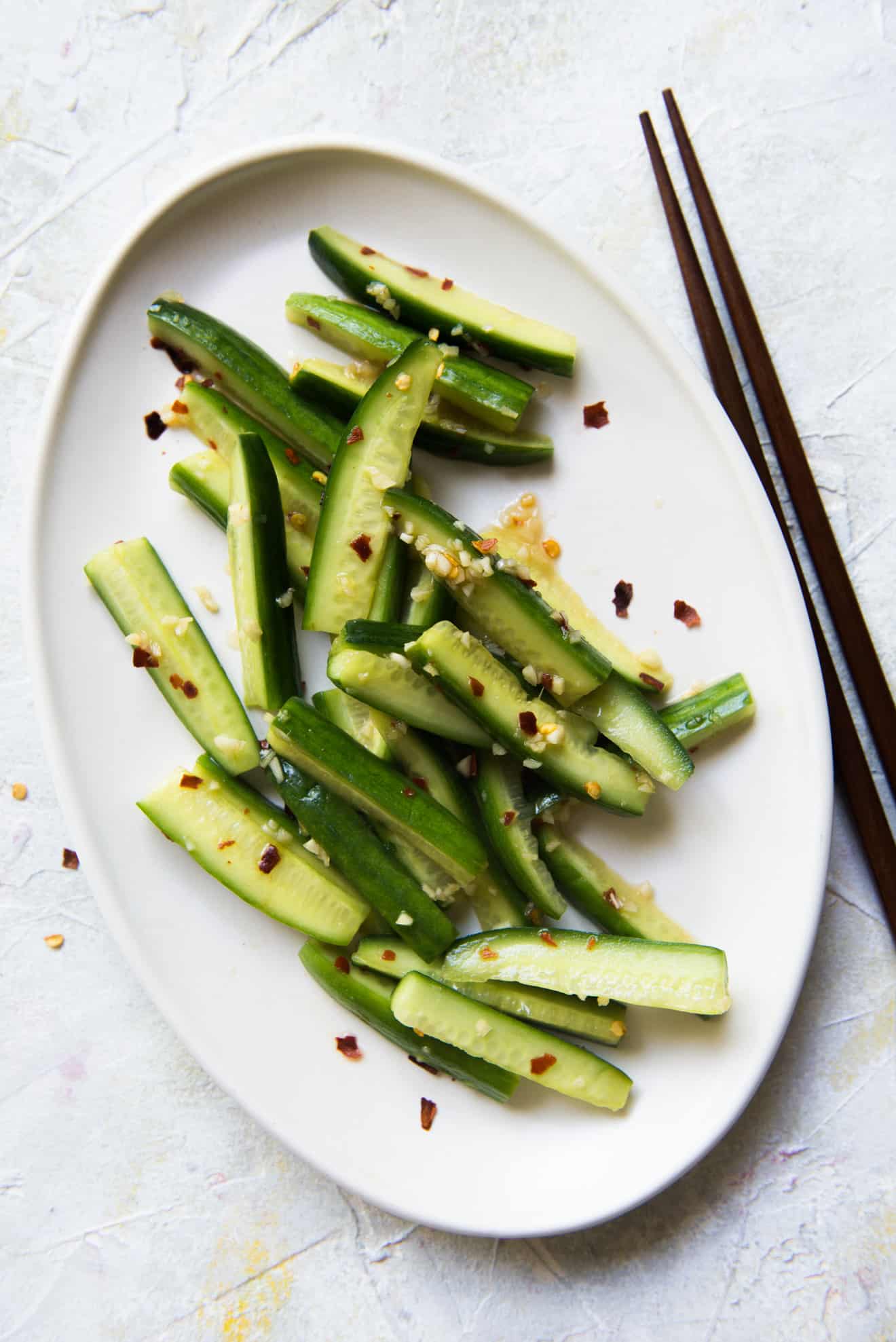 Chinese Garlic Cucumber Salad | Healthy Nibbles by Lisa Lin