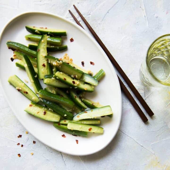 Garlicky & Spicy Cucumber Salad
