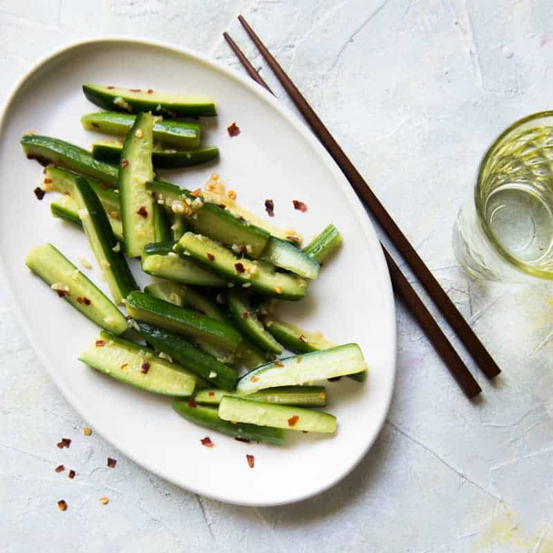 Chinese Garlic Cucumber Salad